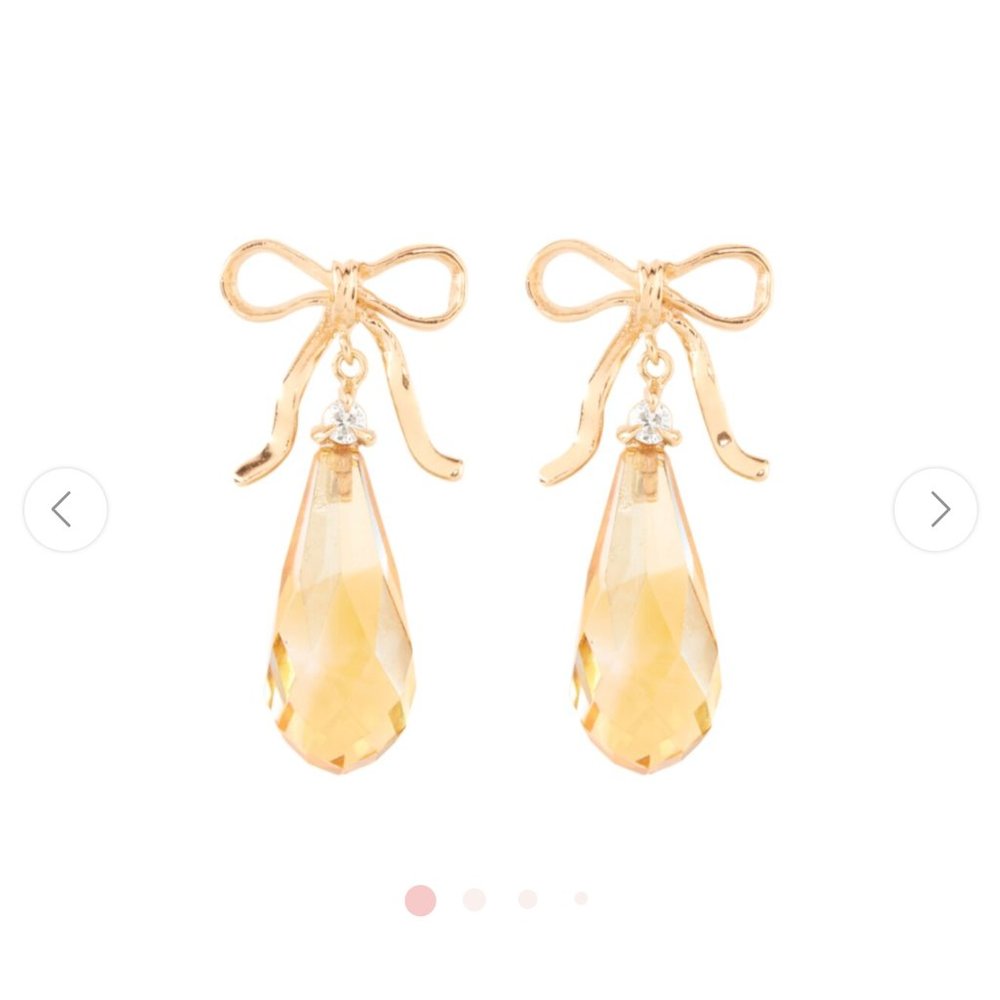 Catbird NYC x Vito's Gems Chapter II: Cornell's Citrine Bow Earrings